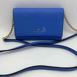 Kate Spade New York Crossbody Wallet – Bright Blue‎ Leather
